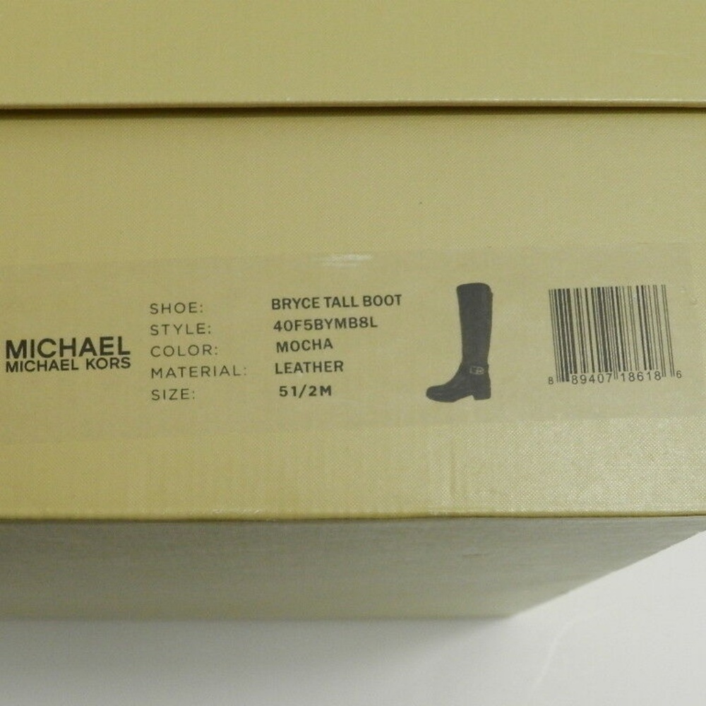 Michael Kors Brown low heel knee high Riding leather Boots size 5.5 - Picture 5 of 5